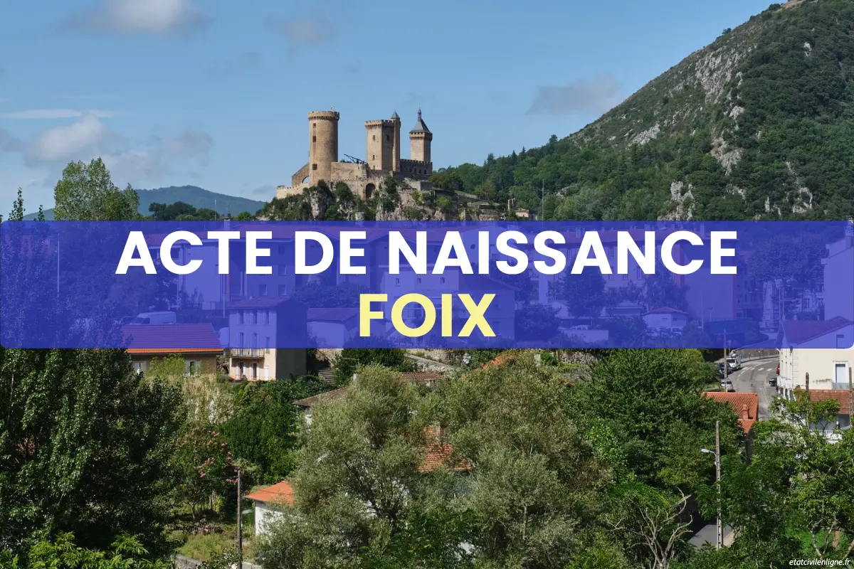 Demande acte de naissance en ligne Foix