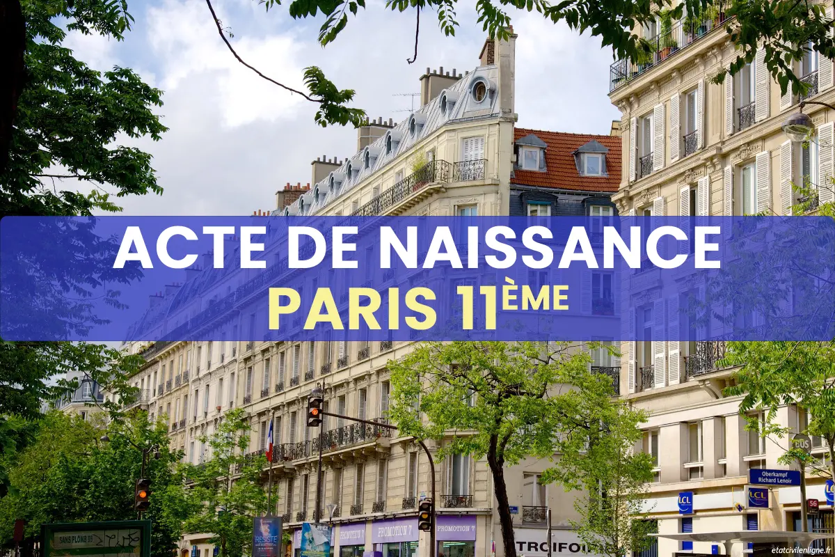 Demande acte de naissance en ligne Paris 11ème arrondissement