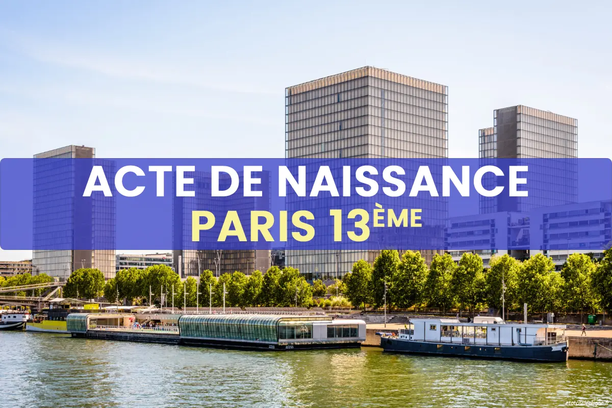 Demande acte de naissance en ligne Paris 13ème arrondissement