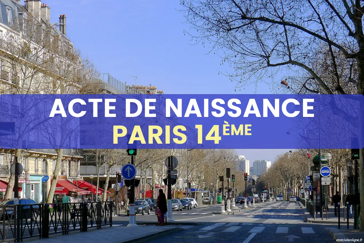 Demande acte de naissance en ligne Paris 14ème arrondissement