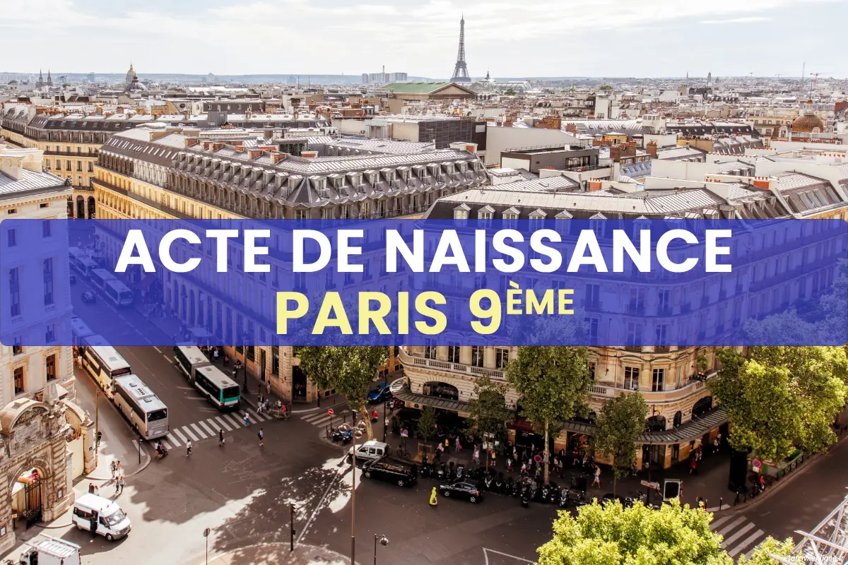 Demande acte de naissance en ligne Paris 9ème arrondissement