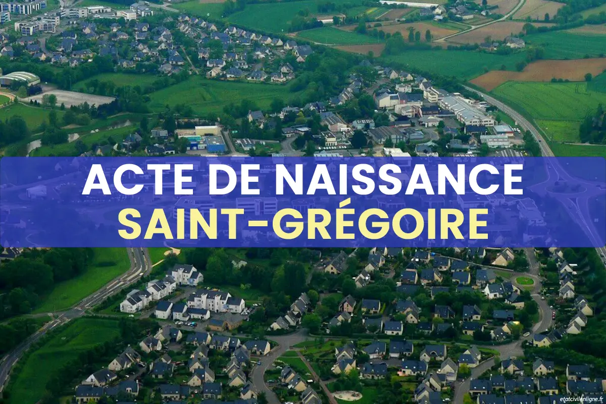 Demande acte de naissance en ligne Saint-Grégoire