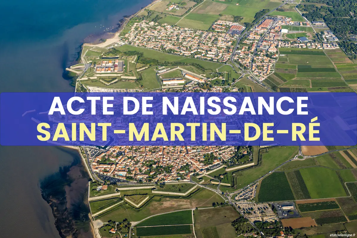 Demande acte de naissance en ligne Saint-Martin-de-Ré
